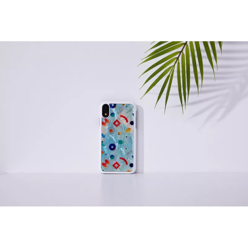 Funda para smartphone iKins para iPhone XR — funda protectora Poppin Rock blanca