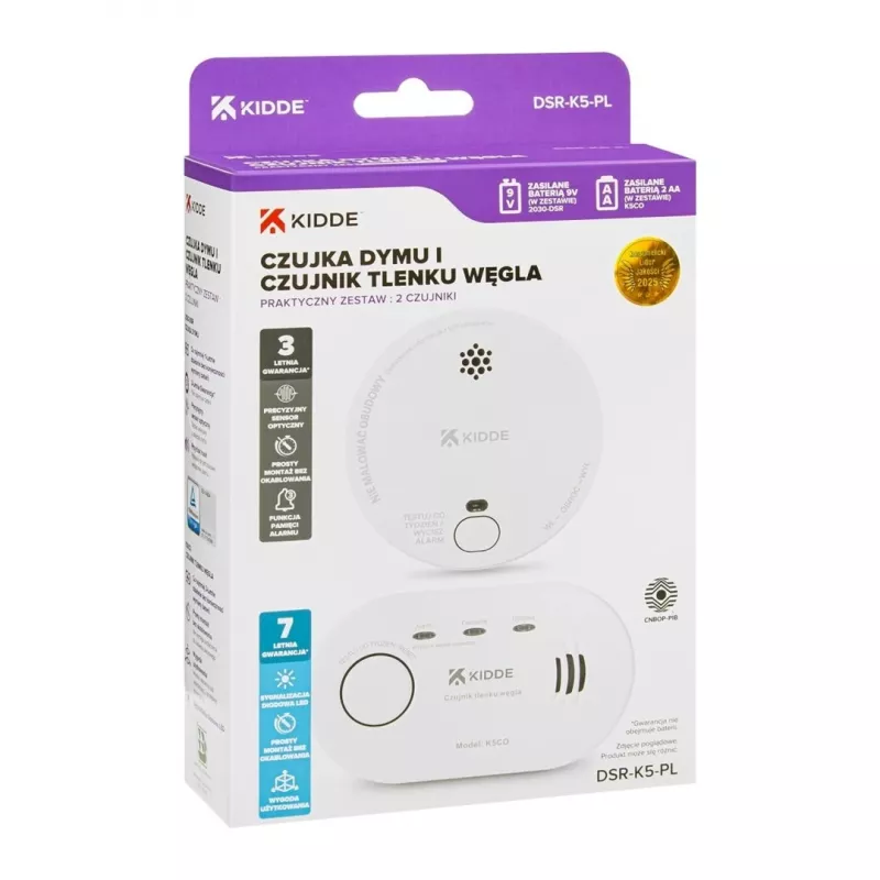 Detector de monóxido de carbono K5CO + detector de humo 2030-DSR3 KIDDE