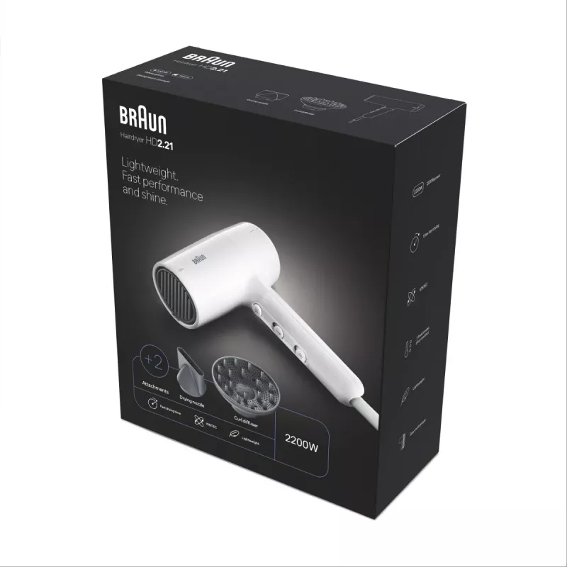 Secador de pelo Braun BRHD226E 2200W Ionic Technology Ligero