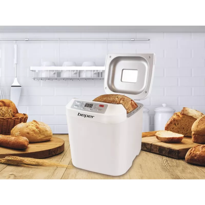 Máquina de pan Beper BC.130 — 550 W, 12 programas, panes de 600–900 g