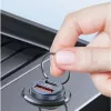 Cargador de Coche usams C38 30W — 1x USB-A + 1x USB-C Carga Rápida