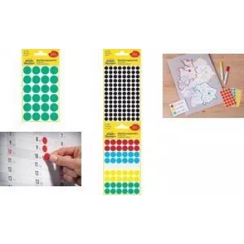 Puntos de papel autoadhesivos AVERY 59994 colores surtidos – rollo de etiquetas reutilizables