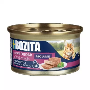 Bozita Mousse Comida para gatos adultos con jabalí, 85 g