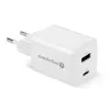 Cargador de pared everActive SC-450Q 45W 1×USB-C 1×USB-A blanco