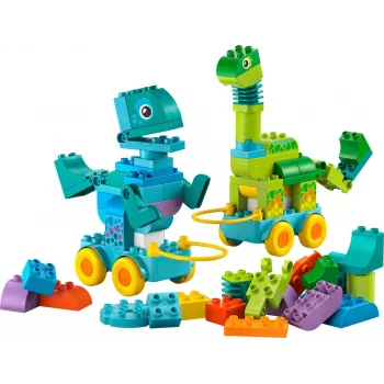 Juguete de construcción LEGO DUPLO 10451 Dinosaurios sobre ruedas set 3 en 1, 108 piezas, edad 3+, altura 220 mm