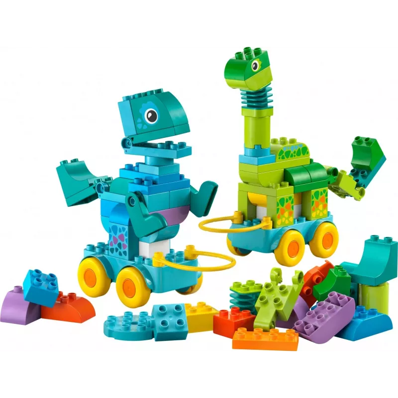 Juguete de construcción LEGO DUPLO 10451 Dinosaurios sobre ruedas set 3 en 1, 108 piezas, edad 3+, altura 220 mm