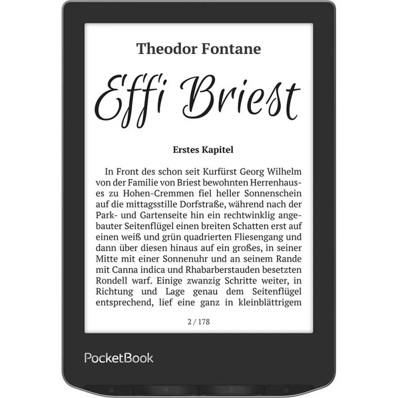 PocketBook Verse - 15,2 cm (6 pulgadas) - E Ink Carta - 758 x 1024 Píxeles - ACSM - DOCX - AZW - DjVu - PRC - AZW3 - EPUB - MOBI - RTF - EPUB DRM - FB2 - PDF - CBR - FB2.ZIP - PDF DRM - TXT