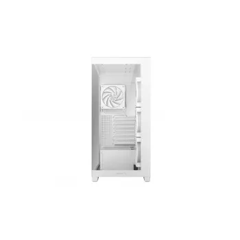 Caja de PC DeepCool CG580 4F V2 Midi Tower Blanca — ATX, cristal templado, 3 ventiladores laterales de 120 mm, soporte para radiador lateral de 360 mm