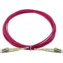 Cable de parcheo de fibra óptica dúplex BlueOptics B2PB-BO LC-UPC a LC-UPC 3 m multimodo OM4 50/125 µm, ≤0,2 dB atenuación de inserción, férula cerámica, informe de prueba