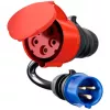 go-e adaptador Gemini flex 22 kW a CEE azul 16 A – negro – recto – recto – IP55 – 22 kW – 16 A