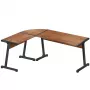 Escritorio esquinero de madera Mark Adler Leader 5.5 WN – aglomerado, estructura de acero, 1470×1120×740 mm