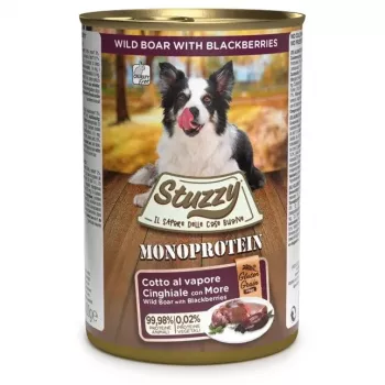 STUZZY Monoprotein jabalí - Comida húmeda para perros - 400 g