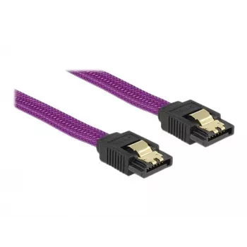 Cable SATA DeLOCK 83691 0,5 m SATA 7 pines violeta