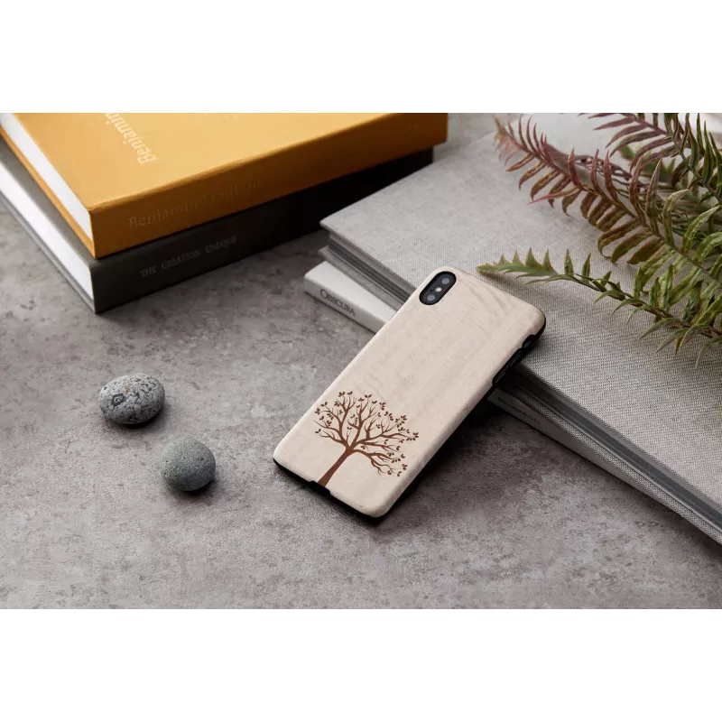 Funda para móvil man and wood para iPhone XS Max – madera de manzano, negro