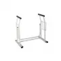 Asiento de inodoro SUNDO 15800 con portaperiódicos, estructura de acero, antideslizante, 114 kg máx., 485×665×755 mm