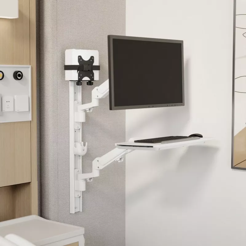 Soporte para mini PC MACLEAN MC-115B — soporte compacto regulable en altura para carcasas de PC pequeñas