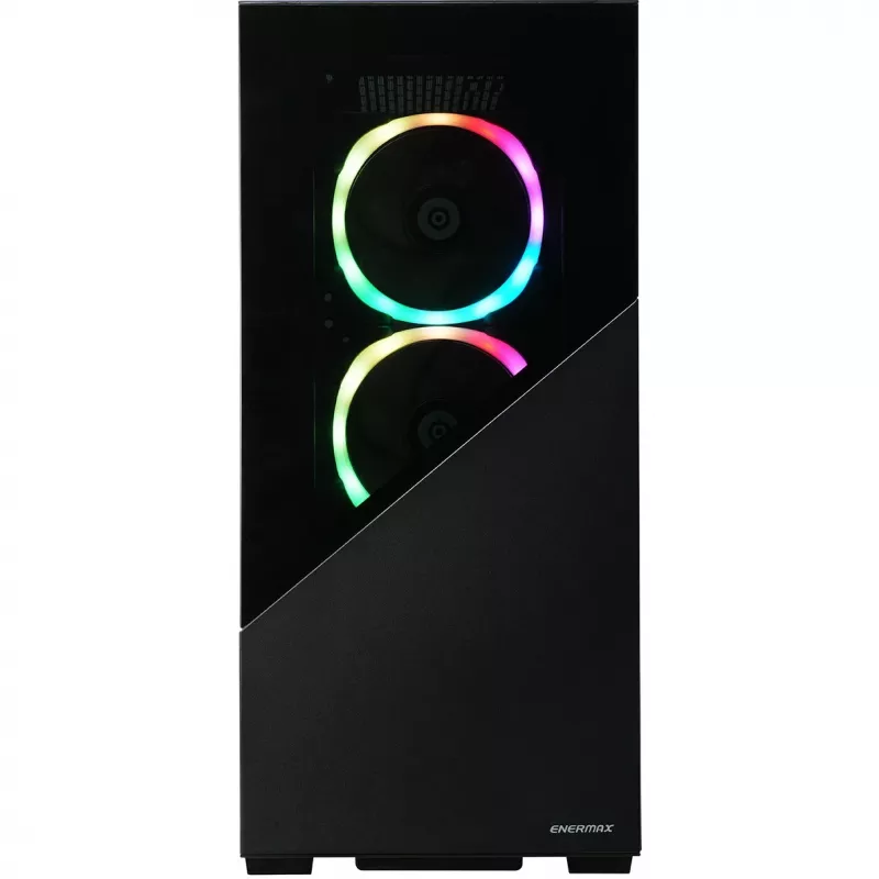 Enermax K8 - Torre Midi - PC - Negra - ATX - micro ATX - Mini-ITX - SPCC - Cristal templado - Gaming (ECA-EK8-BB-ARGB)
