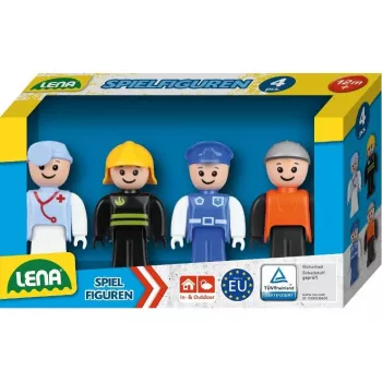 Set de figuras de juego Lena 04490 azul – figuras de juego de plástico, figuras azules surtidas