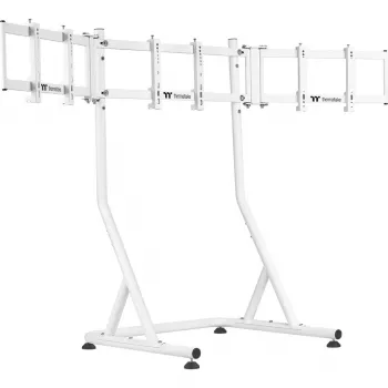 Soporte triple para monitor Snow, para cockpit de simulador de carreras GR500, soporte para monitor blanco, para monitores 32 - 55