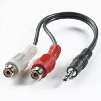 VALUE Cable de audio de 3,5 mm macho a 2x RCA hembra, 0,2 m (11.99.4340)