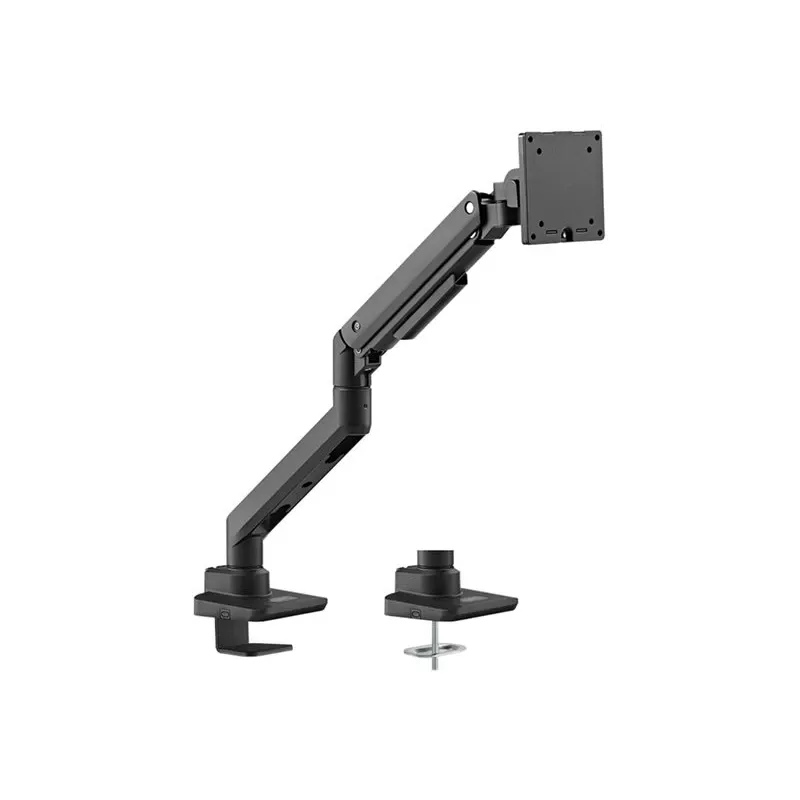 LogiLink BP0168 Brazo de monitor con resorte de gas, 17-49 pulgadas, hasta 20 kg, negro