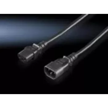 Cable de alimentación Rittal DK 7200.215 negro 1,8 m C14 C13