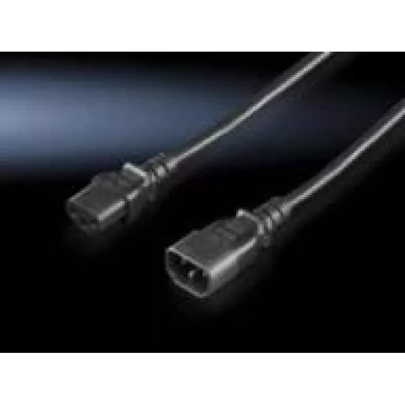 Cable de alimentación Rittal DK 7200.215 negro 1,8 m C14 C13
