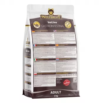 Pienso para perros Wolfsblut VetLine Gastrointestinal pato 2 kg — dieta veterinaria para favorecer la digestión, 20 % proteína, 10 % grasa
