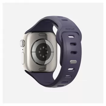 Correa Nomad Tempo Band morada de goma, compatible con smartwatch, 18 mm de ancho, muñeca 135–175 mm