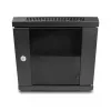 DeLOCK 43417 Armario de red de 10 pulgadas 6U con puerta de cristal, negro
