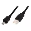 Digitus ASSMANN - Cable USB - USB Type-A, 4 pines (M) - Mini-USB, Type-B (M) - 1 m (USB / Hi-Speed USB) - encapsulado - Negro (AK-300108-010-S)