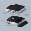 Dock/replicador de puertos para portátil Satechi ST-GNMMES — hub USB 3.2 Gen 2 Type-C con cable, USB-A y SD, plata
