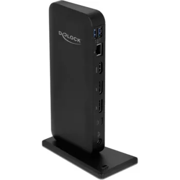 Delock USB Type-C DP 1,4 docking station 4K – docking station – USB-C 3,2 Gen 2 – HDMI, DP – 1GbE – 85 vatios (87746)