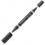 Rotulador permanente Staedtler Lumocolor Duo punta fina/redonda negro