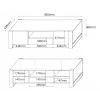 Soporte de TV Cama WOOD wotan/antracita