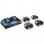 Fuente de alimentación MAKITA KIT 18V (BL1850Bx4+DC18RD) MAKPAC