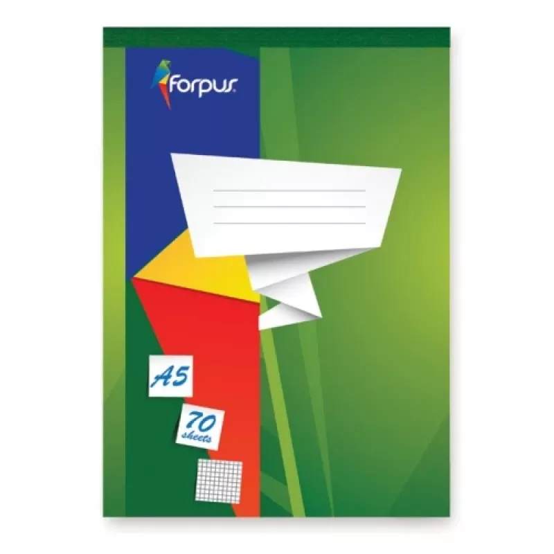 Cuaderno, hojas extraíbles, Forpus, A5/70, cuadriculado 0723-002