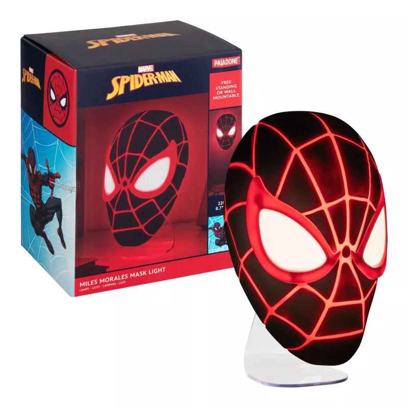 Lámpara de mesa Paladone Mask Light PP14323SPMVN Spiderman Miles Morales – luz nocturna con forma de personaje