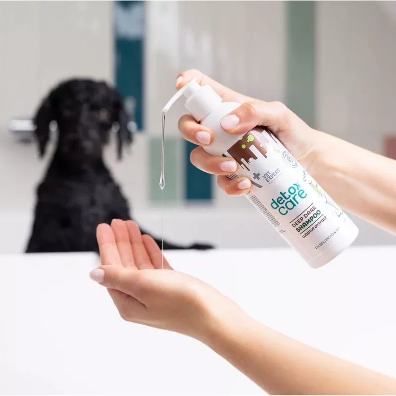 VetExpert Detox Care Deep Dark champú para perros y gatos, 250 ml