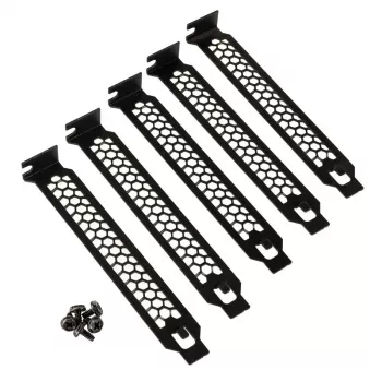 Cubiertas de ranura PCI pack de 5 negras Kolink KL-PCIE-5 – tapas metálicas para ranuras de expansión