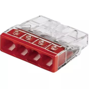 Conector de terminal Wago 4 polos 0,5–2,5 mm² 24 A 400 V