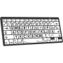 LogicKeyboard XL-Print negro sobre blanco DE Mac Bluetooth — distribución alemana, etiquetas específicas para Mac