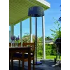 Estufa eléctrica de pie para exterior TunaBone, doble lámpara halógena transparente | TB1821SH-01 | Estufa para terraza | 2100 W | Negro