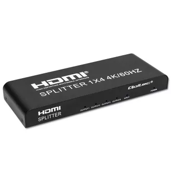 Qoltec 51799 Splitter HDMI activo 4 x HDMI 4K x 2K | 6 Gb/s | 60 Hz