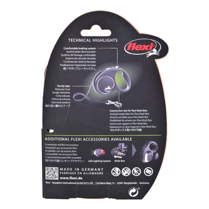 Correa automática Flexi Black Design S 5 m para perro