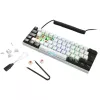 SKILLER SGK50 S4, teclado gaming blanco/negro, distribución PT, Kailh Red