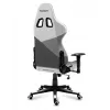 Silla gaming Huzaro Force 6.2 con asiento envolvente gris, blanca