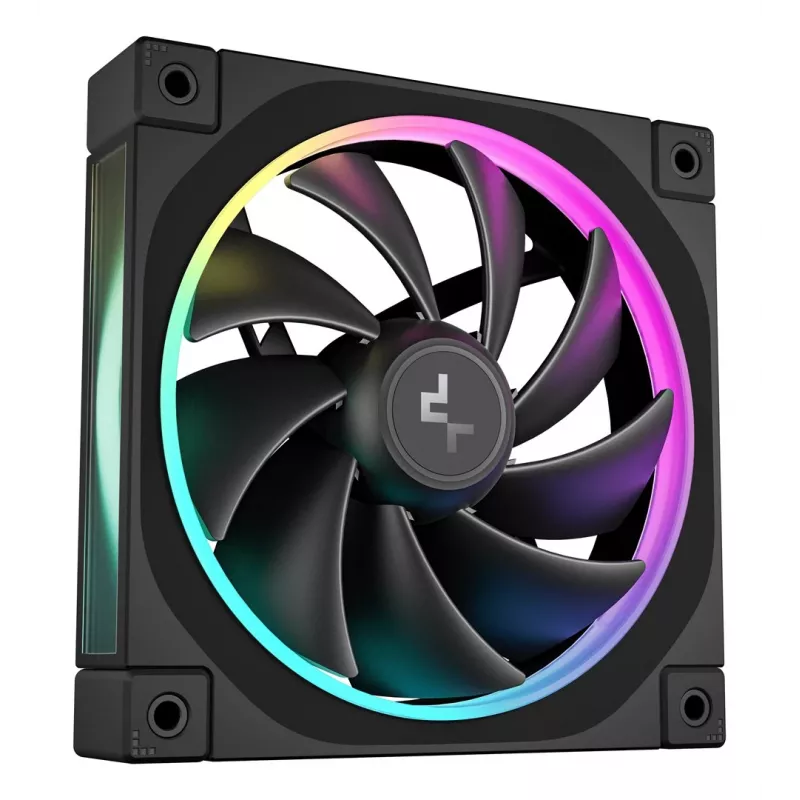 DeepCool FL12 3-in-1 ventiladores de caja de 120 mm (3 uds.), 500-2150 rpm, rodamiento dinámico de fluido, 32 dB, negros