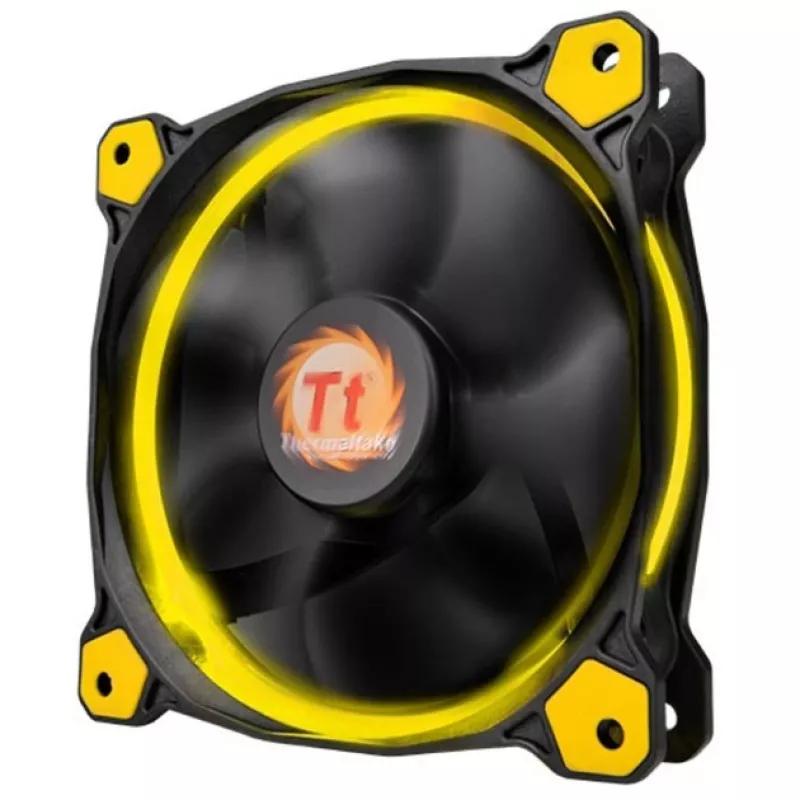 Ventilador de carcasa Thermaltake Riing 14 LED 140mm negro/amarillo