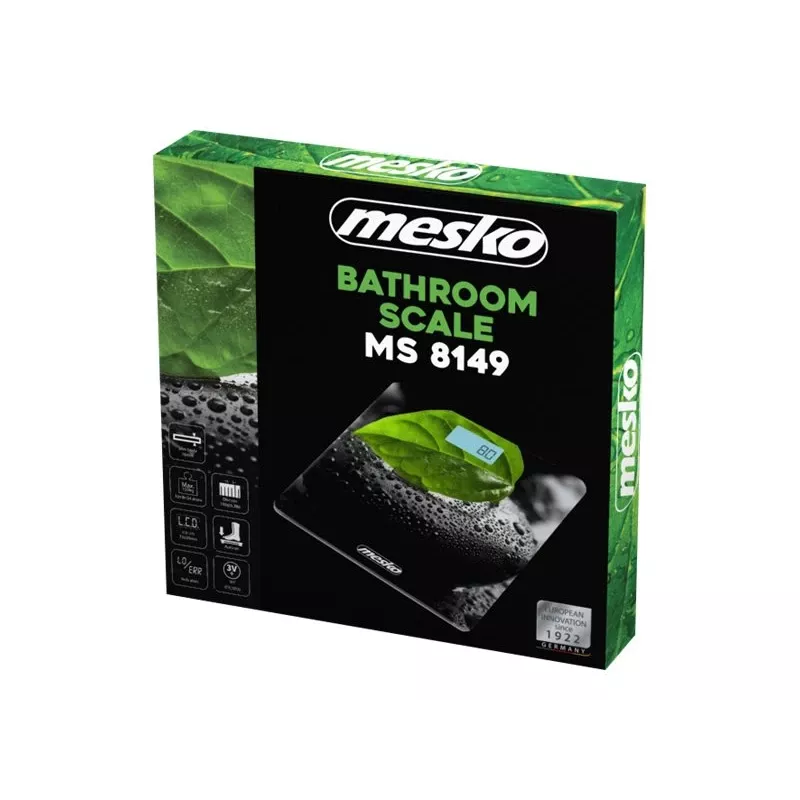 Báscula de baño Mesko MS 8149 Peso máximo 150 kg Precisión 100 g negro verde